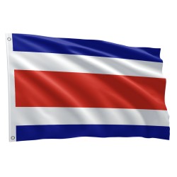 Bandeira Costa Rica Sublimada 1,50m x 0,90m