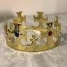 Coroa De Plástico Dourada Com Pedras Rei Rainha