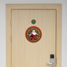 Placa Enfeite Porta Guirlanda Decorativa MDF Adesivado Natal Papai Noel Presépio 25cm