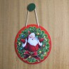 Placa Enfeite Porta Guirlanda Decorativa MDF Adesivado Natal Papai Noel Presépio 25cm