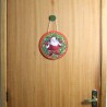 Placa Enfeite Porta Guirlanda Decorativa MDF Adesivado Natal Papai Noel Presépio 25cm