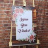 Placa Bem Vindos Decoração Eventos MDF Adesivado 40x60cm