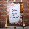 Placa Bem Vindos Decoração Eventos MDF Adesivado 40x60cm