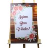 Placa Bem Vindos Decoração Eventos MDF Adesivado 40x60cm