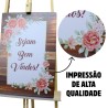 Placa Bem Vindos Decoração Eventos MDF Adesivado 40x60cm