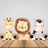 Kit 06 Totens Display MDF Adesivado Pézinho Bosque Encantado e Safari 25cm
