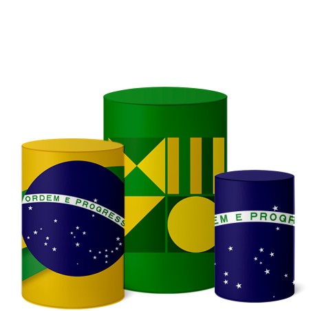 Trio Capas De Cilindro Veste Facil C/ Elastico Dia da Independência