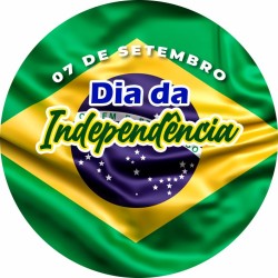 Painel Redondo Veste Facil C/ Elastico 50cm Dia da Independência