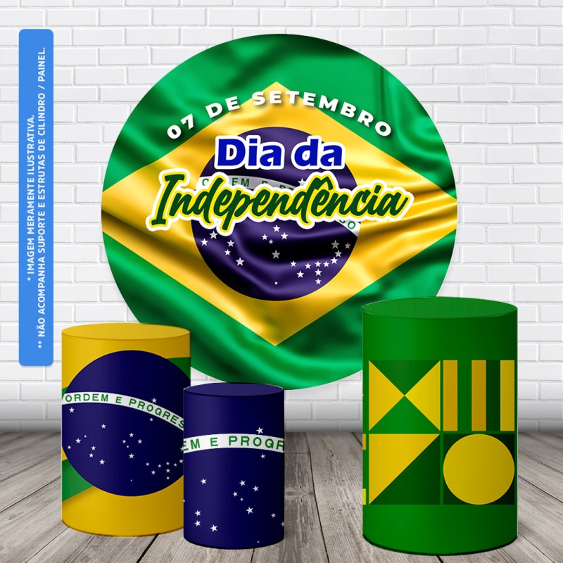 Trio Capas Cilindro + Painel Redondo Dia da Independência