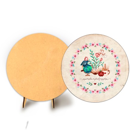 Painel Veste Facil C/ Elastico 50cm Sublimado Dia dos Professores + Suporte MDF