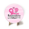 Painel Redondo Veste Facil C/ Elastico 50cm Outubro Rosa