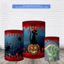 Trio Capas De Cilindro C/ Elástico Halloween