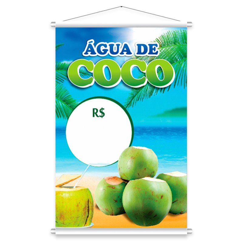 Banner Pronto Água de Coco 60x90cm