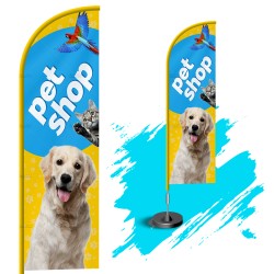 Wind Banner Completo 3mt Pet Shop