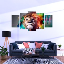 Quadro Mosaico Leão