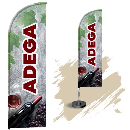 Wind Banner Completo 3mt Adega