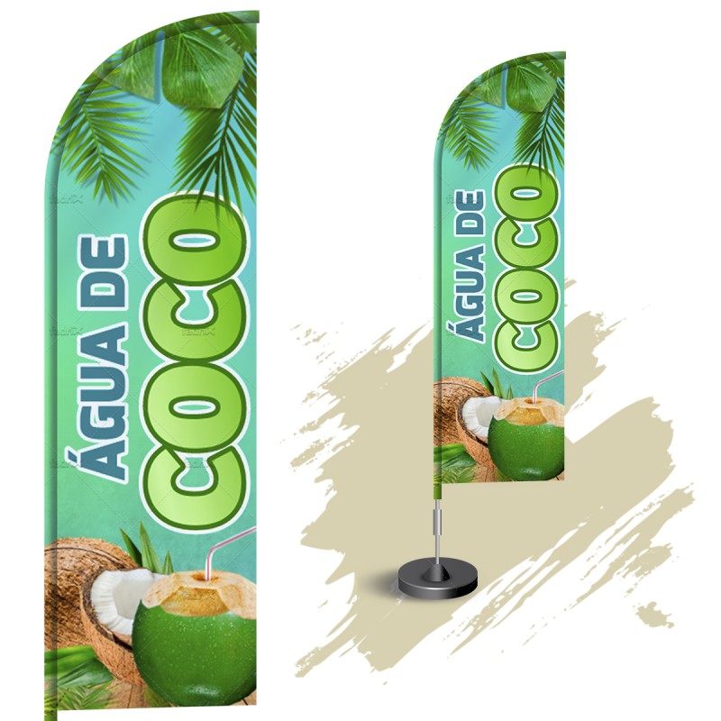 Design de banner de venda de verão fresco com ilustração de água de coco