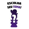 Totem Placa Display MDF Adesivado Pézinho Personalizado Escolha o Tema no Catálogo 65cm