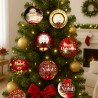 Kit com 08 Bolinhas de Natal MDF 3mm Adesivado Decoração Árvore 9,5cm