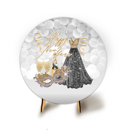 Painel Redondo Veste Facil C/ Elastico 50cm Ano Novo