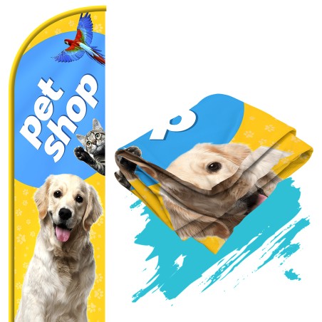 Bandeira Para Wind Banner - Somente Tecido Pet Shop