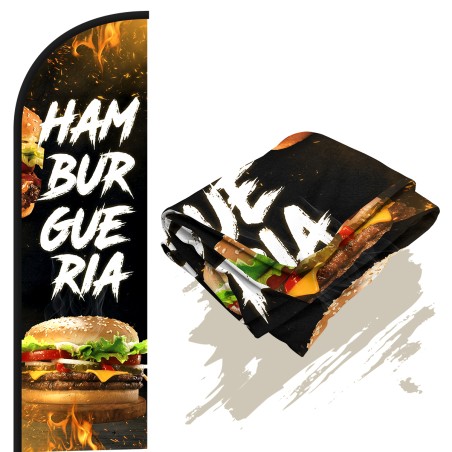 Bandeira Para Wind Banner - Somente Tecido Hamburgueria