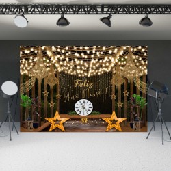 Fundo Fotográfico Ano Novo Cenário Tecido