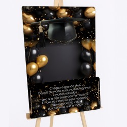 Placa Caixa Floreira Formatura Graduação Decoração Eventos MDF Adesivado 40x60cm