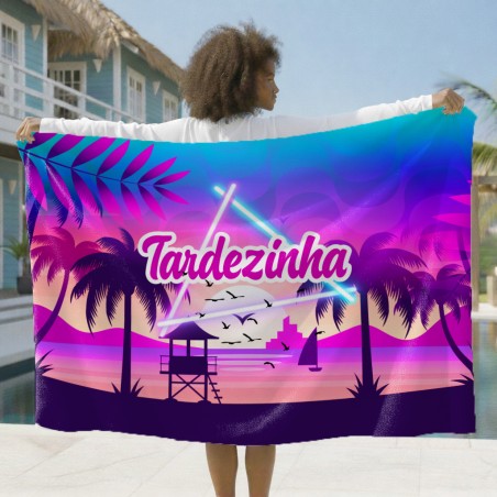 Canga Saída de Praia Colorida Poliéster Verão Tecido Tardezinha Estampado 0,95 x 1,40m