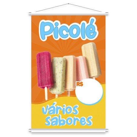 Banner Pronto Picolé 60x90cm