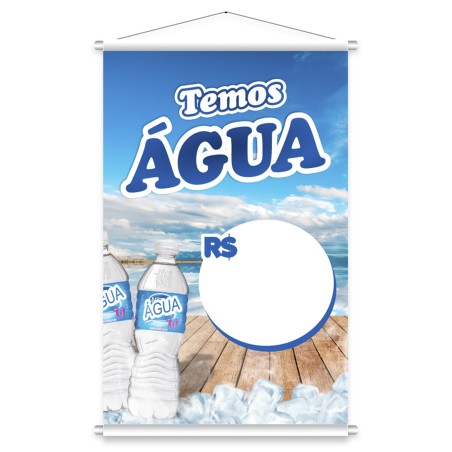 Banner Pronto Temos Água 60x90cm