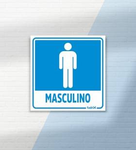 Placa Banheiro Masculino - Placas Informativas -1