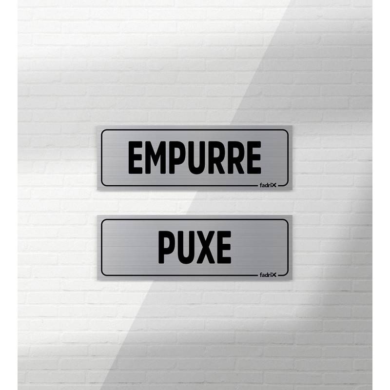 Kit Placas Puxe / Empurre - Placas Informativas -1