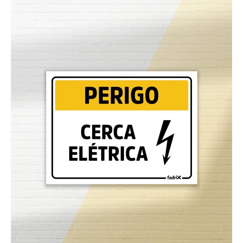 Placa Perigo Cerca Elétrica - Placas Informativas -1