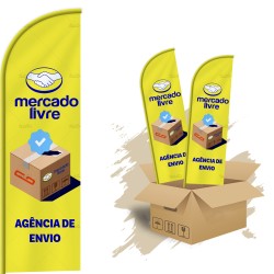 Wind Banner Dupla Face 3mt Mercado Livre Kit C/ 2unds