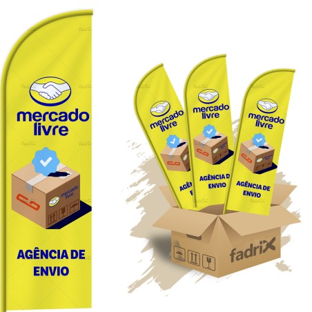 Wind Banner Dupla Face 3mt Mercado Livre Kit C/ 3unds