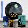 Trio Capas Cilindro + Painel 1,50m Halloween